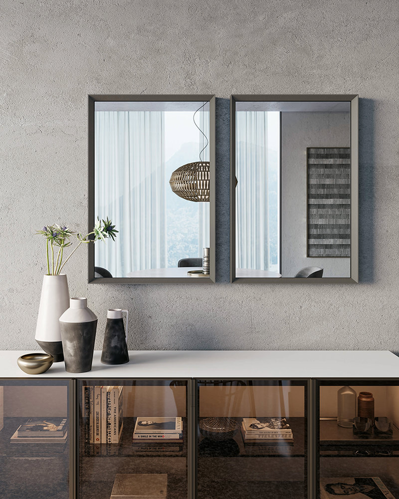 Slash rectangular wall-hung mirrors | Dallagnese