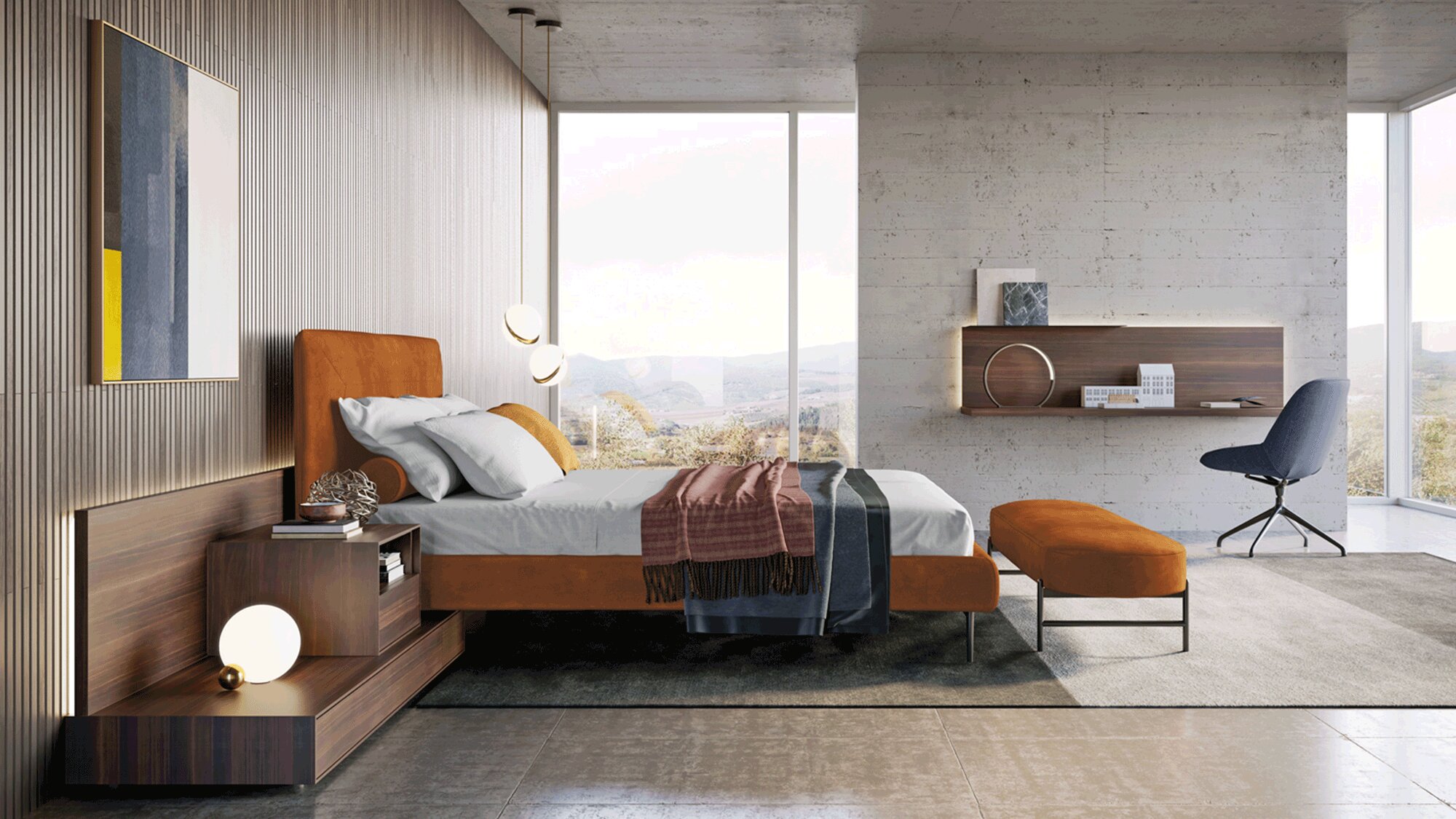 Camera da letto con home office Modula | Dallagnese