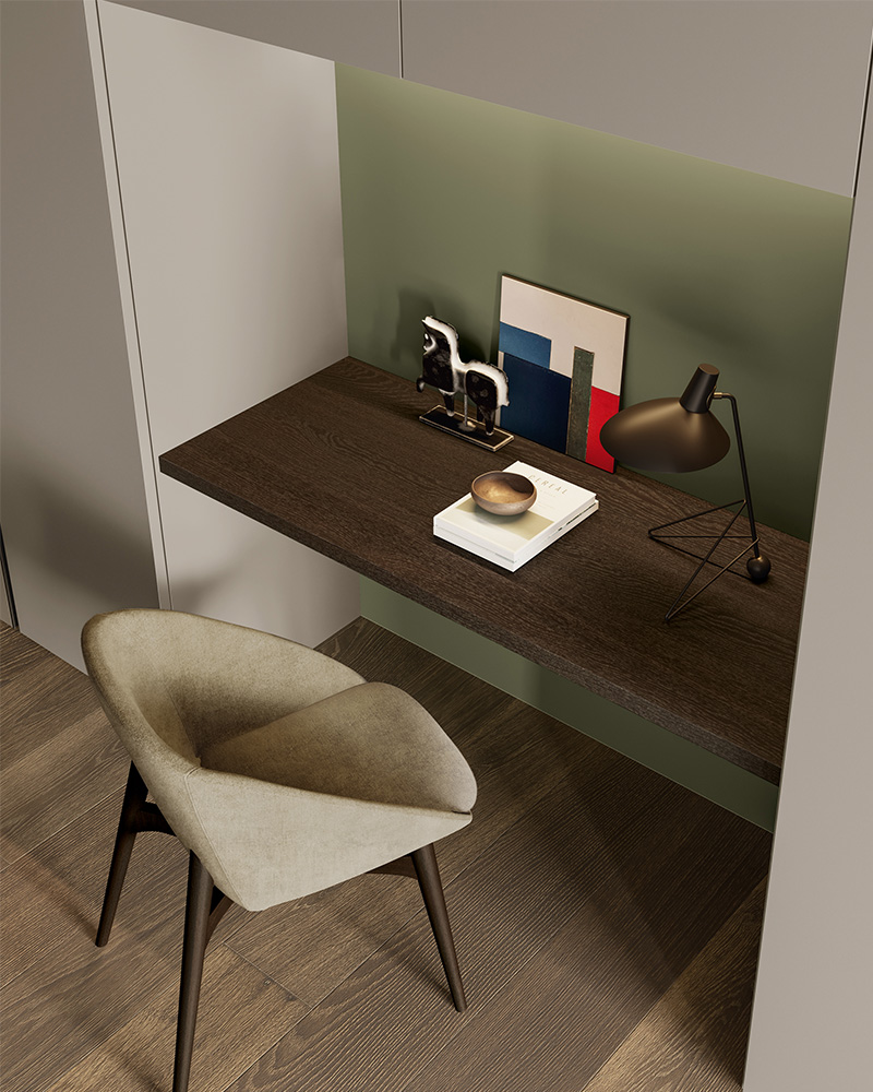 Home office corner | Nodo wardrobe | Dallagnese