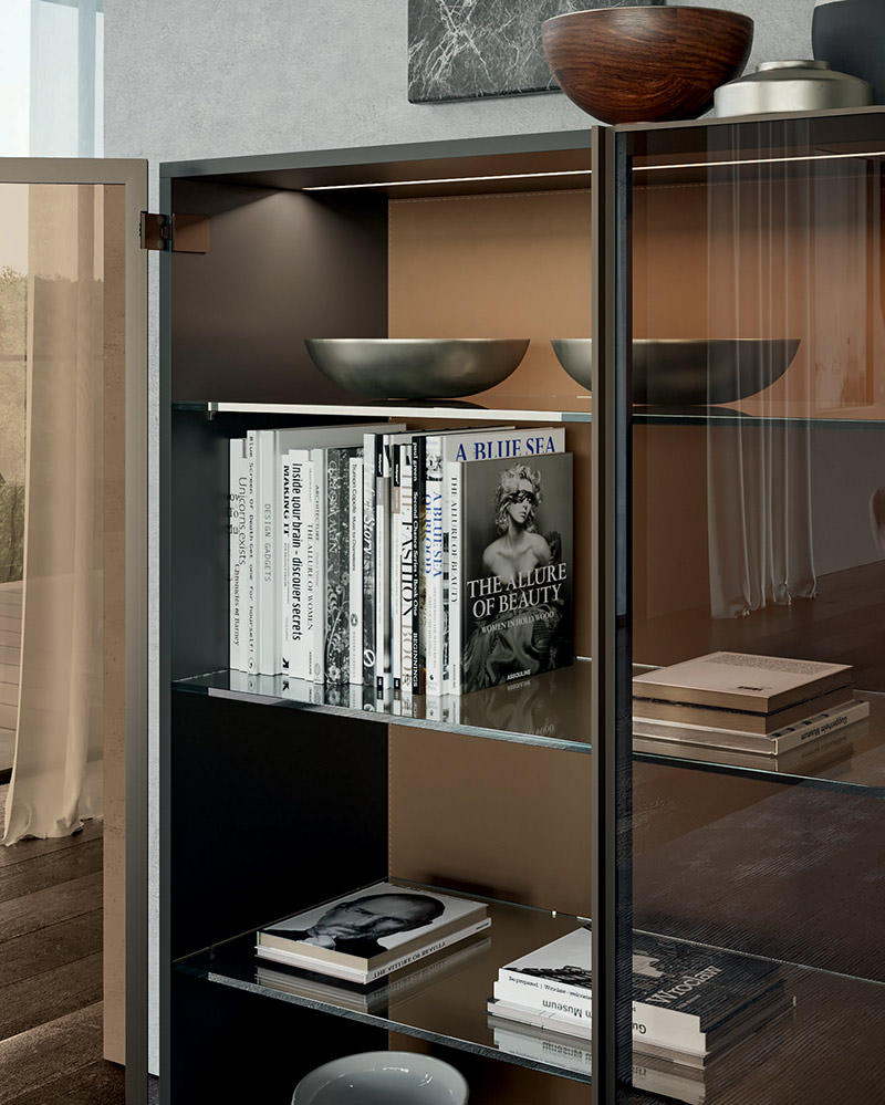 Glass Up storage unit interiors | Dallagnese