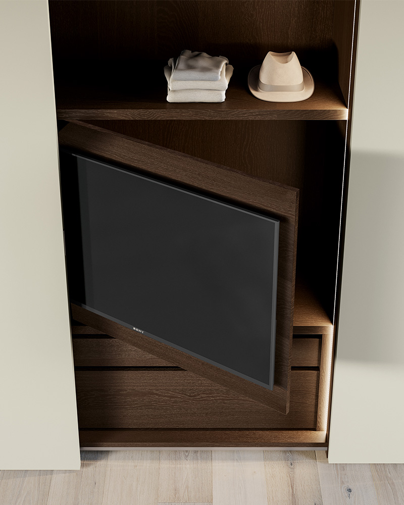 TV stand unit inside wardrobe | Dallagnese