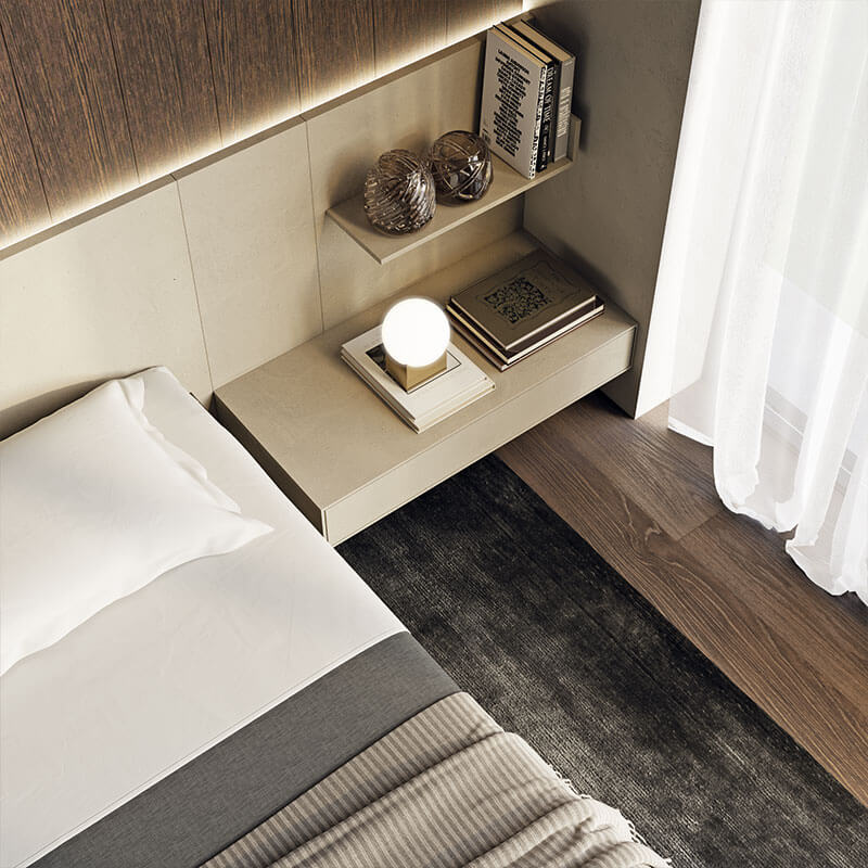Integrated nightstand | Square night programme | Dallagnese