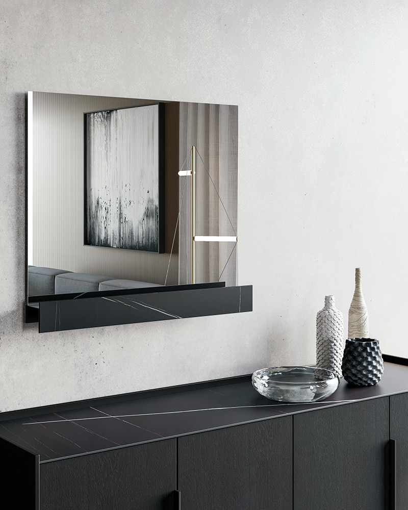 Line mirror and Katana sideboard | Dallagnese