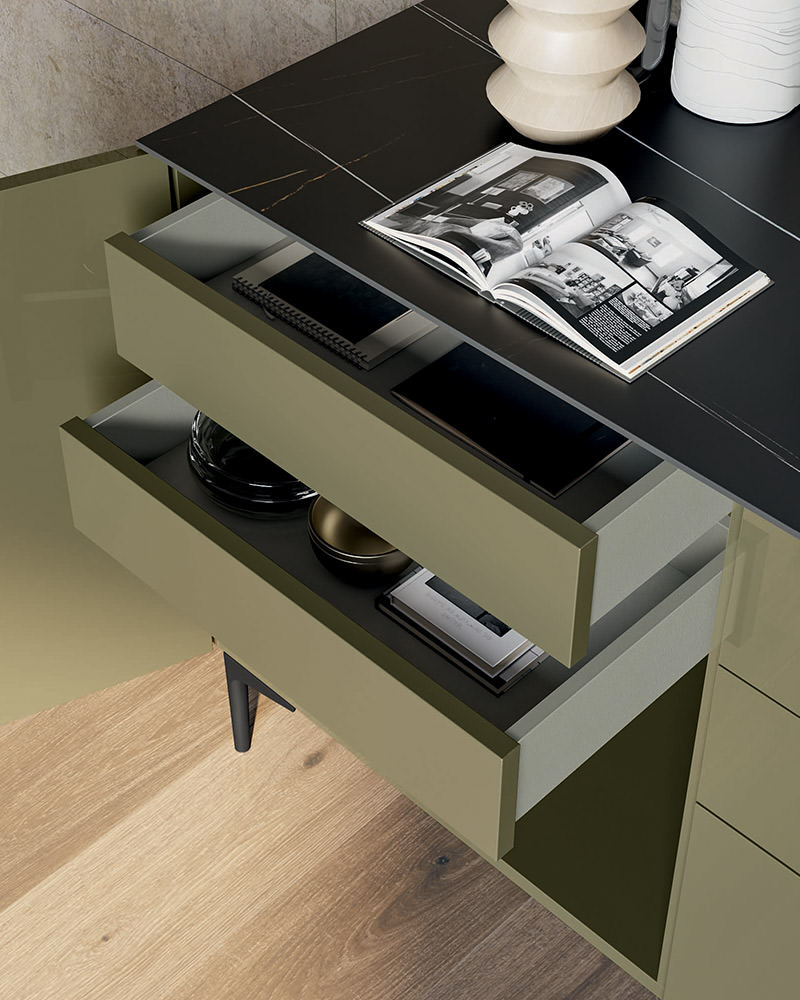 Slim sideboard drawers | Dallagnese